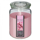 Scented candle Rose in glass with lid 510g (1 pc.)