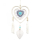 Dream Catcher mittelblaues Herz im Herzen handgefertigt aus Bali. Traumfänger aus Naturmaterialien. Toller Geschenkartikel und Hingucker.