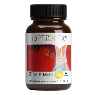 Optiolex Zimt Plus 60 Kapseln. Optiolex Zimt & Mehr Kapseln: Unterstützen Immunsystem, Energiestoffwechsel & reduzieren Müdigkeit. Natürliche Inhaltsstoffe für Ihre Gesundheit.