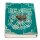 Leather Notebook green Peace with buckle (18x13 cm)
