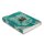 Leather Notebook green Peace with buckle (18x13 cm)