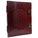 Leather book Flower of Life 200 pages (25x32 cm)