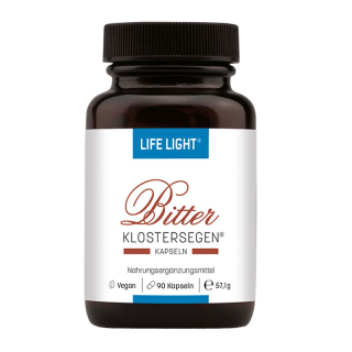 Life Klostersegen® Bitter-Kapseln. 90 Stück. Bitterstoff-Kapseln für Verdauung, Energie und ein leichtes Körpergefühl - nach Hildegard von Bingen. Mit 20 ausgewählten Kräutern. Nach Klosterrezeptur.
