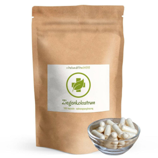 Vital Goat Colostrum 100 Capsules. Goat colostrum capsules with 38% IGG. Freeze-dried, made from surplus colostrum. Gently processed, pure product. Now available at Viterna.