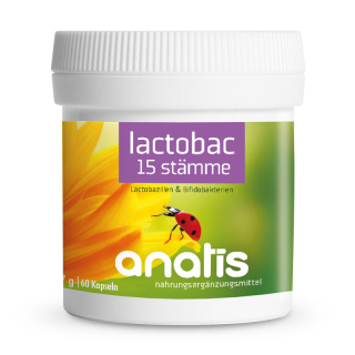 anatis Lactobac 15 Stämme Probiotika 60 Kapseln Dose...