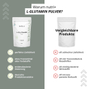 nutri+ Aminos&auml;ure L-Glutamin Pulver (500g)