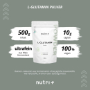 nutri+ Aminos&auml;ure L-Glutamin Pulver (500g)