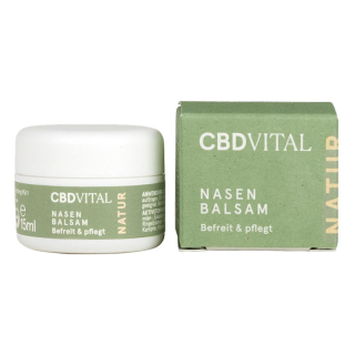 CBD Vital Nasenbalsam 15 ml Tiegel mit grüner...