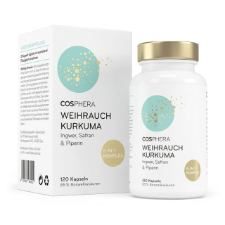 Cosphera Weihrauch Kurkuma 5-in-1 Komplex, 120 vegane...