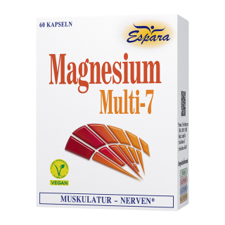 Espara Magnesium Multi-7 Kapseln Packung mit 60 veganen...