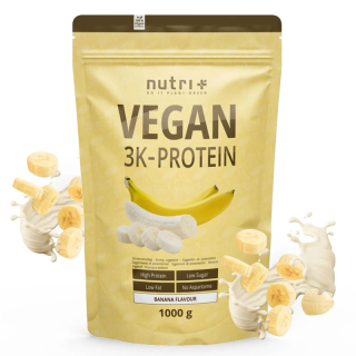 nutri+ Vegan 3K-Protein Banana 1000 g Beutel, veganes...