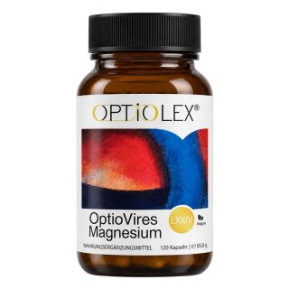 Optiolex OptioVires Magnesium, Braunglas mit 120 veganen...