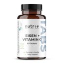 nutri+ Iron + Vitamin C tabs, brown jar with 90 tablets...