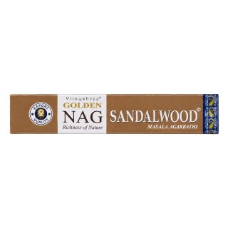 Vijayshree Golden Nag Sandalwood Räucherstäbchen, hellbraune Packung 15 g