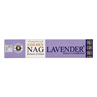Vijayshree Golden Nag Lavender incense sticks, lavender-coloured 15 g pack