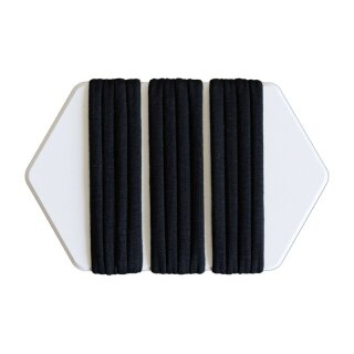 odem Wechselarmband Set Baumwolle Schwarz mit drei Bändern