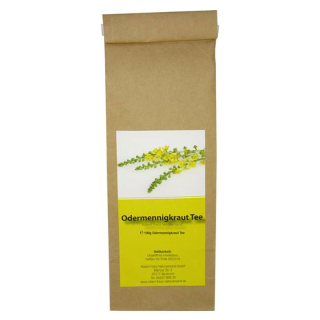 Robert Franz Agrimony tea, 100g. Contains ingredients such as triterpenes, essential oil, silicic acid, tannins, mucilage, flavonoids.