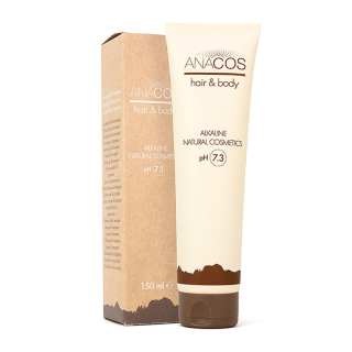 Sanuslife ANACOS Hair & Body 150ml. Alkaline shower gel and alkaline shampoo combined in a single product, for men and women. 100% natural and alkaline. With dolomite minerals and rosemary.