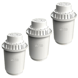 Sanuslife ECAIA Carafe Ersatzfilter Vorratspackung. 3 Stück spezielle Bio-Keramiken übernehmen die mineralische Ionisierung und filtern Schadstoffe bis zu 99 Prozent aus dem Wasser.